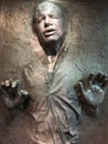 Bruxelles / Belgium - 08 21 2018 : Star Wars Identities Exhibition Han Solo in Carbonite StarWars Royalty Free Stock Photo