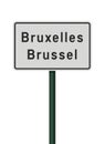 Bruxelles Brussel City road sign
