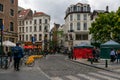 Bruxelles city centre, busy central market place