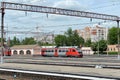 Rail bus RA2 at the station Bryansk. Royalty Free Stock Photo