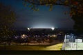 Bryant Denny Stadium lit up at Night on Gameday