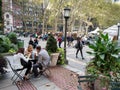 Bryant Park at Lunchtime, Eating Lunch Outside, New York City, NY, USA Royalty Free Stock Photo