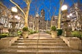 Bryant Park New York City evening view