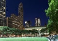 Bryant Park at night Royalty Free Stock Photo