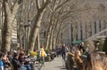 Bryant Park NYC Crowded People Eating Lunch Enjoying City Park