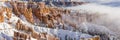 Bryce Canyon Hoodoos Foggy Panorama Royalty Free Stock Photo