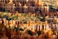 Bryce Canyon National Park, Hoodoos orange rock formations. Utah, USA Royalty Free Stock Photo