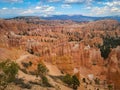 Bryce Canyon National Park orange rock formations formed as part of erosion Royalty Free Stock Photo