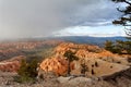 Bryce Canyon National Park - snow storm at sunset, United States of America Royalty Free Stock Photo