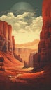 Bryce Canyon national park style travel poster Generative AI