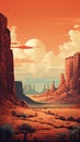 Bryce Canyon national park style travel poster Generative AI