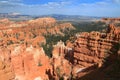 Bryce Canyon National Park, Hoodoos along Navajo Trail near Sunset Point, Southwest Desert, Utah, USA Royalty Free Stock Photo