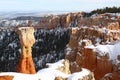 Bryce Canyon National park in winter, Utah, USA Royalty Free Stock Photo