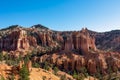 Bryce Canyon - Panoramic aerial view on sandstone rock formations on Navajo Rim hiking trail in Bryce Canyon National Park, Utah Royalty Free Stock Photo