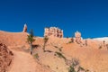 Bryce Canyon - Panoramic Fairyland hiking trail with scenic view on massive hoodoo sandstone rock formation in Utah, USA Royalty Free Stock Photo