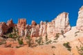 Bryce Canyon - Panoramic Fairyland hiking trail with scenic view on massive hoodoo wall sandstone rock formation in Utah, USA Royalty Free Stock Photo