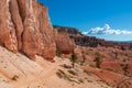 Bryce Canyon - Panoramic Fairyland hiking trail with scenic view on massive hoodoo wall sandstone rock formation in Utah, USA Royalty Free Stock Photo