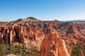Bryce Canyon - Scenic aerial view on sandstone rock formations on Navajo Rim hiking trail in Bryce Canyon National Park, Utah, USA Royalty Free Stock Photo