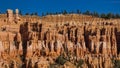 Bryce Canyon - Scenic view of hoodoo sandstone rock formation towers on Queens Garden trail in Bryce Canyon National Park, Utah