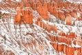Bryce canyon with snow in winter season Royalty Free Stock Photo