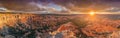 Bryce Canyon sunrise panoramic view Royalty Free Stock Photo