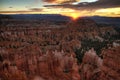The bryce canyon at sunrise in Utah, USA, HDR image Royalty Free Stock Photo