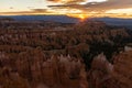 The bryce canyon at sunrise in Utah, USA Royalty Free Stock Photo