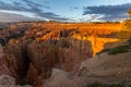 The bryce canyon at sunrise in Utah, USA Royalty Free Stock Photo