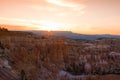 Bryce Canyon Sunrise in the Very Early Morning Hour. Royalty Free Stock Photo