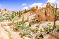 Bryce canyon view with waterfall Royalty Free Stock Photo