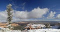 Bryce Canyon in winter from Inspiration Point Royalty Free Stock Photo