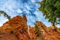 Bryce Hoodoos from the ground up with blue sky