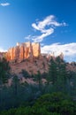 Bryce rock formations in late sunshine Royalty Free Stock Photo