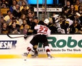 Bryce Salvador checks Shawn Thornton (NHL Hockey)