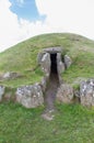 Bryn Celli Ddu prehistoric passage tomb. Entrance shown. Royalty Free Stock Photo