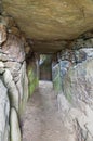 Bryn Celli Ddu prehistoric passage tomb. Interior. Royalty Free Stock Photo