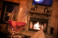 Bryson city cabin north carolina sky fireplace wine sangria champagne strawberries