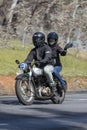 1950 BSA B31 motorcycle on country road