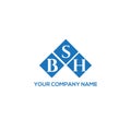 BSH letter logo design on white background. BSH creative initials letter logo concept. BSH letter design Royalty Free Stock Photo