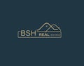 BSH Real Estate and Consultants Logo Design Vectors images. Luxury Real Estate Logo Design Royalty Free Stock Photo