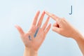 BSL Fingerspelling alphabet J.