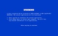 BSOD screen old 98 error crash software. Bluescreen death system pc bug, bsod screen