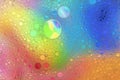 ÃÂbstract image of oil and water bubbles of various colors. Colorful artistic image of oil drop on water for modern and creation Royalty Free Stock Photo