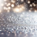 bstract Silver Snow Falling Winter Christmas Holiday Background with Sparkles and Glitter Royalty Free Stock Photo