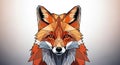 Bstraction with the recognizable form of a common fox, Vulpes Royalty Free Stock Photo