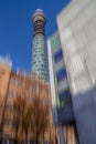 BT Tower-Post Office Tower with 189 metres high. London, UK