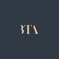 BTA abstract letter logo Royalty Free Stock Photo