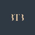 BTB abstract letter logo Royalty Free Stock Photo