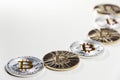 BTC Bitcoin coins Royalty Free Stock Photo