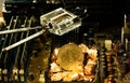 BTC bitcoin Cryptocurrency coin show on PC computer circuit motherboard and lock key for hacker. Concept for crypto currency, Royalty Free Stock Photo
